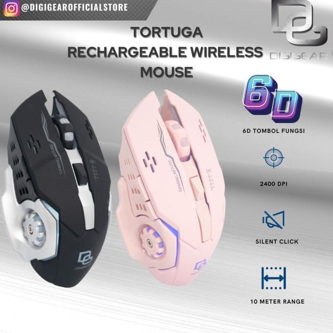Jual Digigear Tortuga Rechargeable Wireless Mouse | Shopee Indonesia