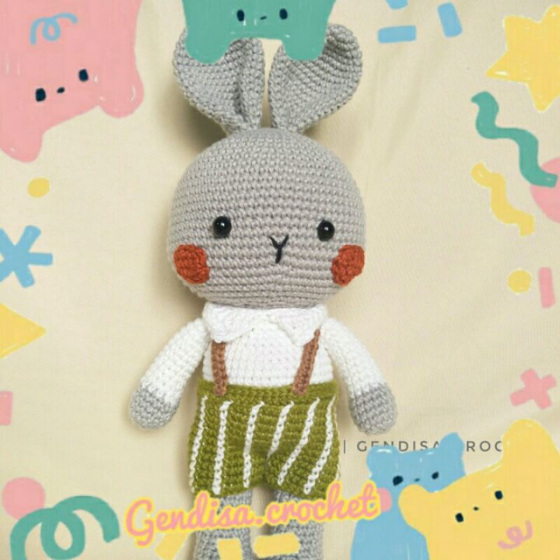 Jual Amigurumi - Boneka Rajut Rene si Kelinci | Shopee Indonesia