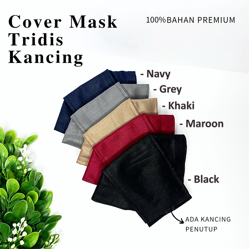 Jual COVER MASK Kain Kancing TRIDIS STYLE BUTIQ - POLOS SERIES | Shopee ...