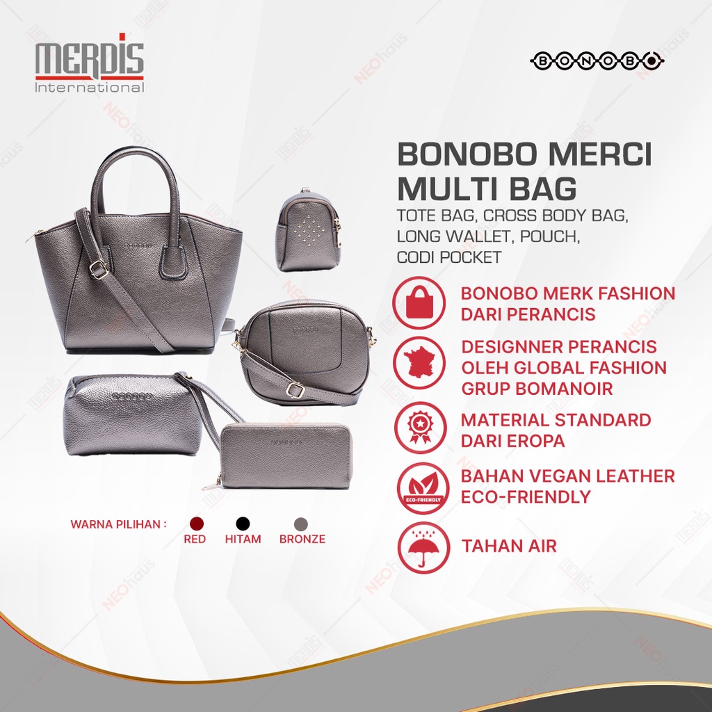 Bonobo Merci Multi Bag Set - Tas Wanita Isi 5 Pcs Ori Minor Defect
