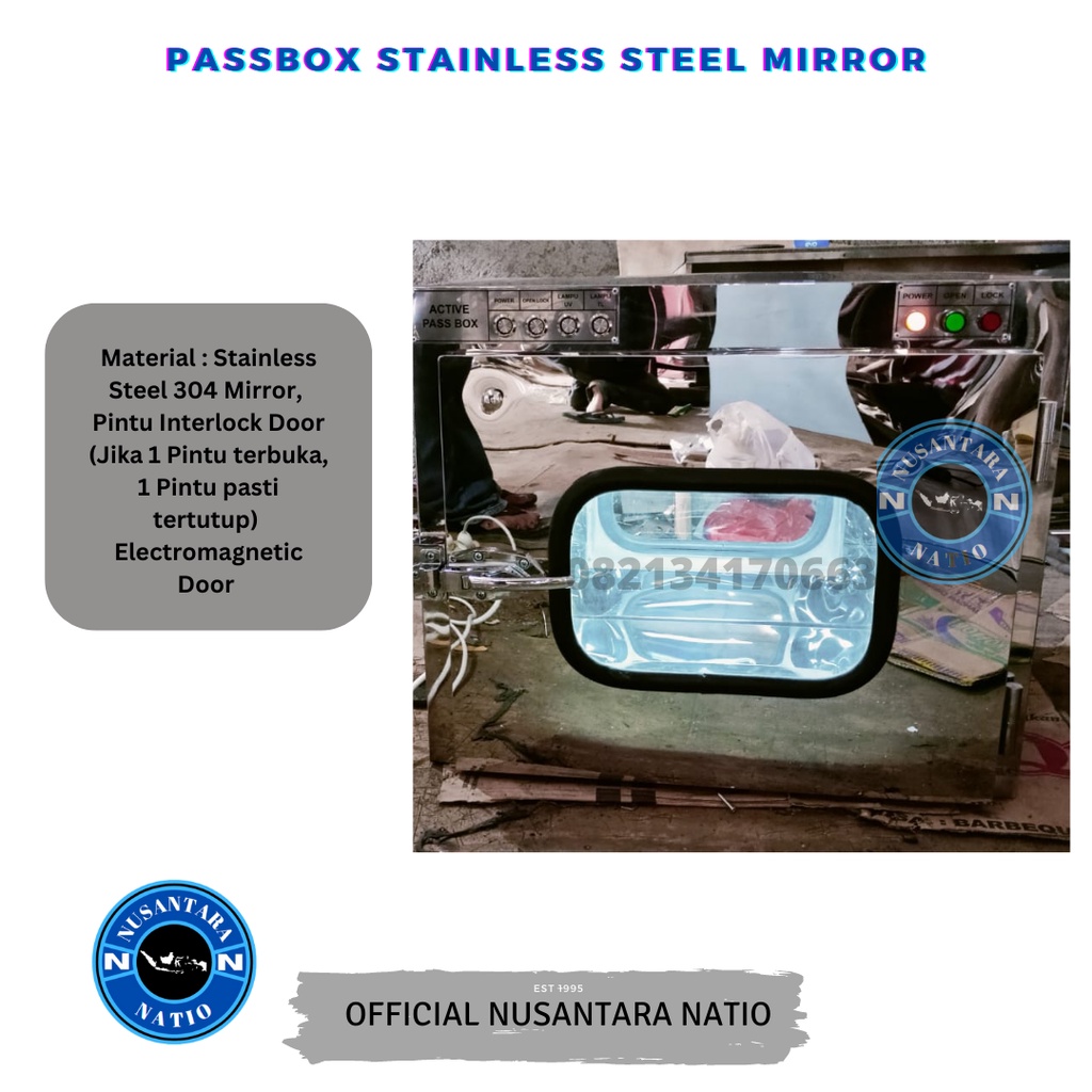 Jual Pass Box Stainless Steel Mirror 60x60x50 cm | Shopee Indonesia