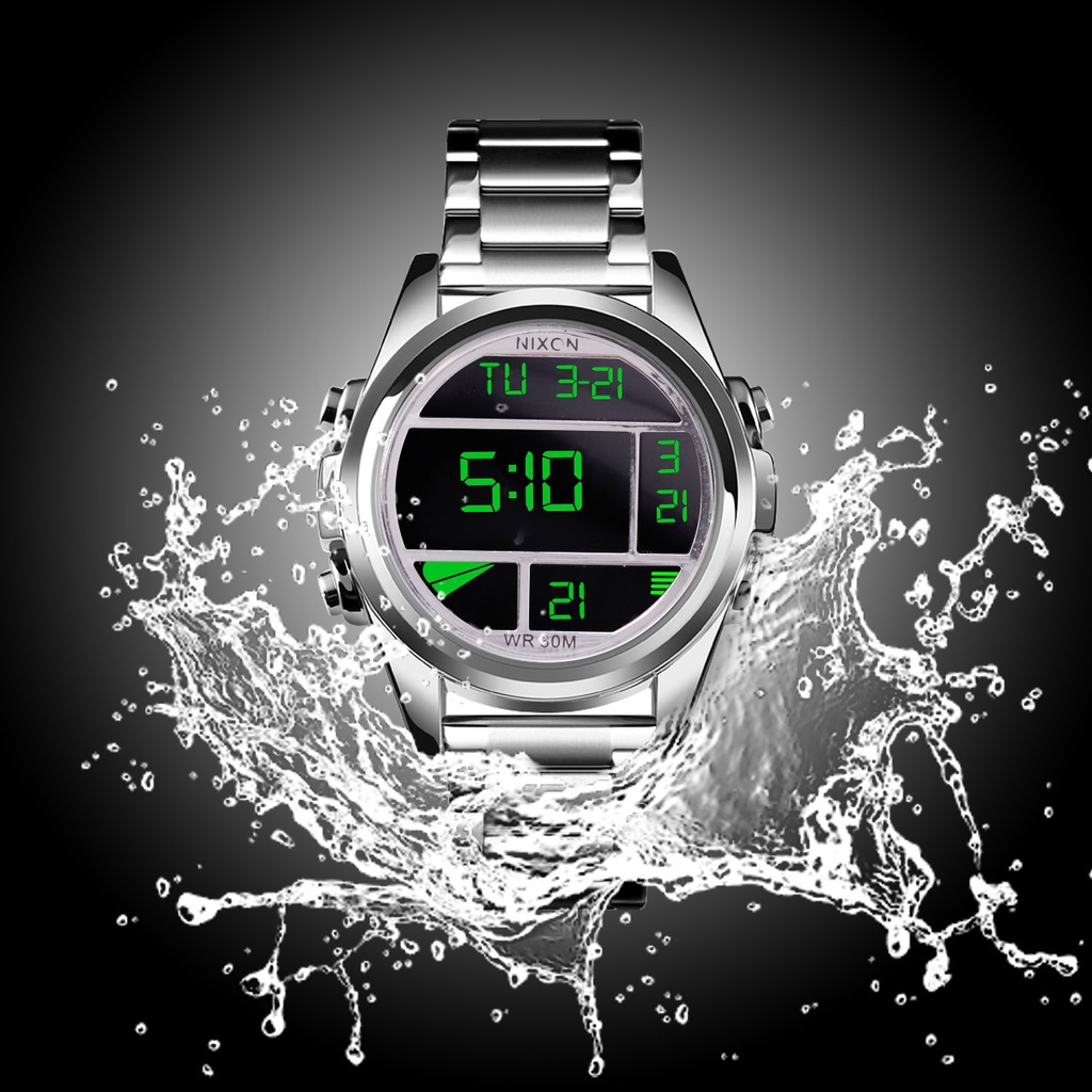 Jual JAM TANGAN PRIA NIXON DIGITAL RANTAI HARI TANGGAL AKTIF FASHION