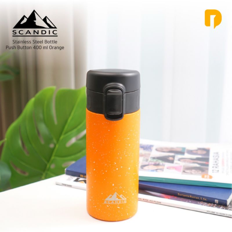 Jual Scandic - Thermos Minum Stainless Stell Push Button 400 ml ...