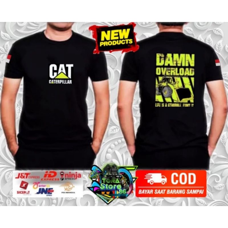 Jual Kaos Pria Lengan Pendek Caterpillar Damn Overload | Shopee Indonesia