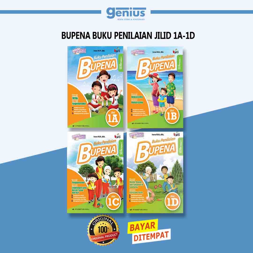 Jual Kls 1 Buku Penilaian Bupena Jilid 1A 1B 1C 1D Untuk SD/MI Kelas 1 ...