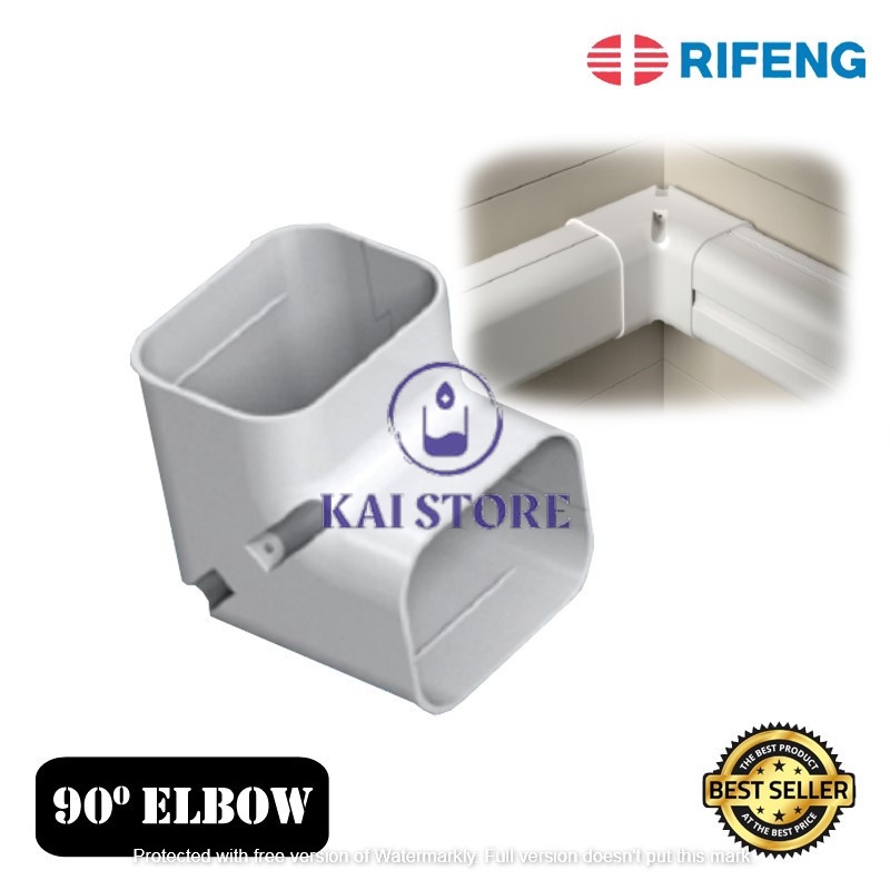 Jual Elbow 90 derajat Protective Pipe AC Putih Rifeng | Shopee Indonesia