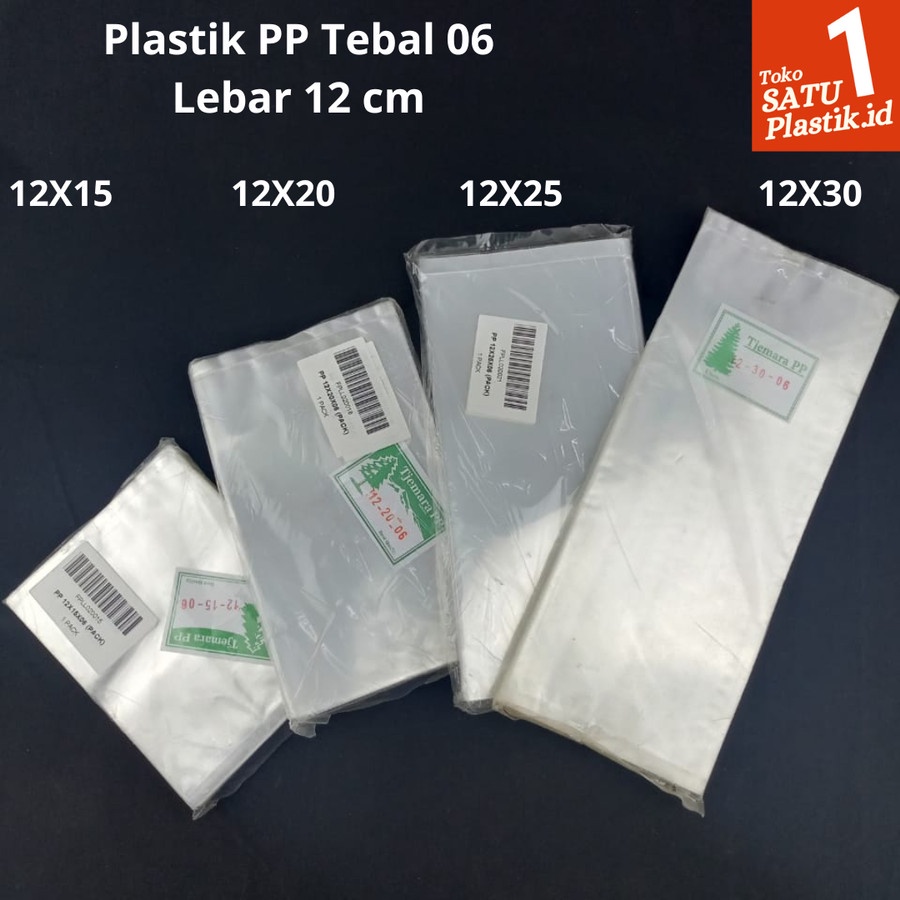 Jual Plastik Pp Lebar 12 Tebal 06 12x15 12x20 12x25 12x30 Plastik Bening Shopee Indonesia 9076