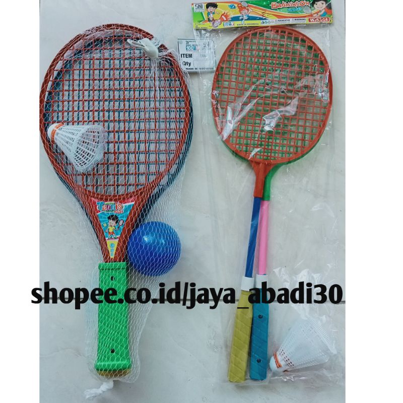Jual Mainan Raket Plastik Badminton dan Raket Tenis 2pc / WJS012 ...