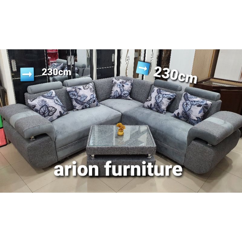 Jual Sofa L Minimalis Sofa L Sudut Sofa Set Meja Bantal Shopee Indonesia