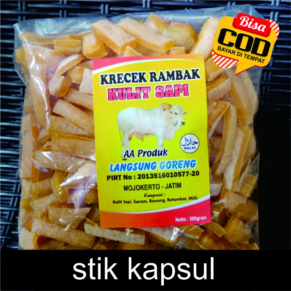 Jual camilan diet - dorokdok kulit sapi mentah/ kerupuk kulit sapi ...