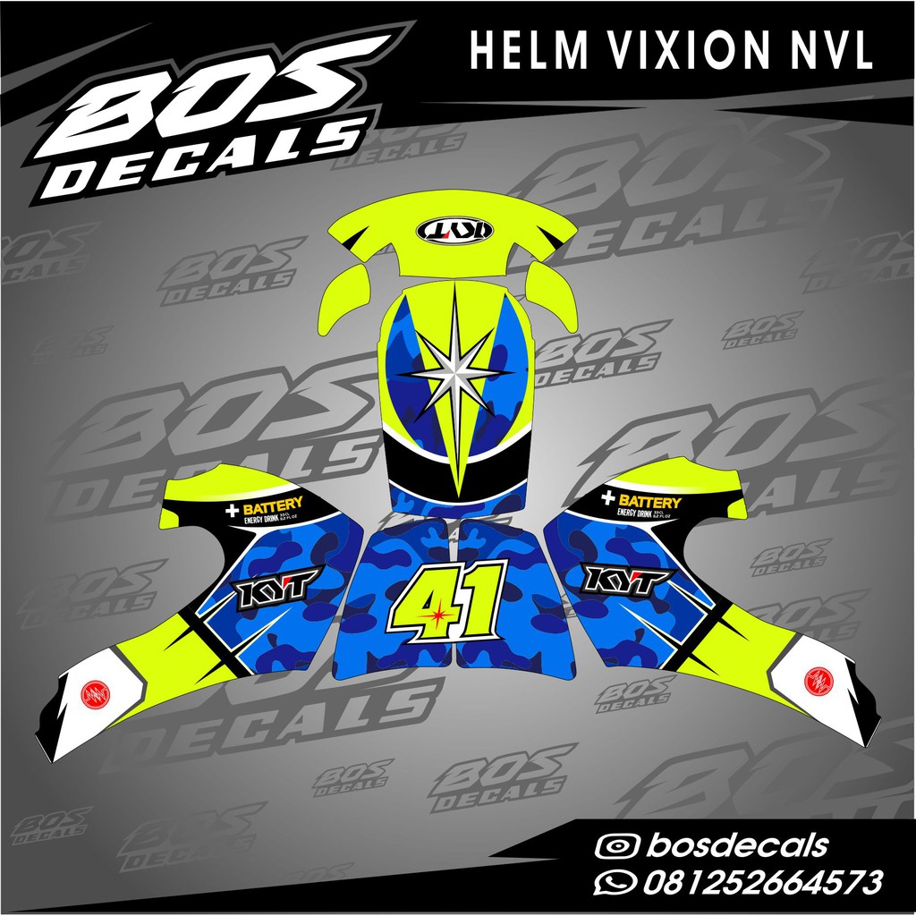 Decal helm 2024 full face