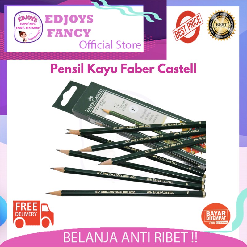 Jual Pensil Kayu / Pencil / Pensil Serut Faber Castell 2b Isi 12pcs ...