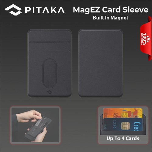 pitaka magez card sleeve Phone Holder [MagEZ Card 3.0] Stick on Wallet For Credit or Business Cards, Compatible With MagSafe, Case for iPhone 1514/13/and Galaxy S24/S23/S22 Jual PITAKA Magnetic Card Holder