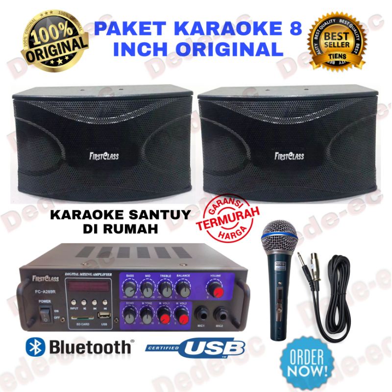 Jual Paket Speaker Karaoke Murah Ampli Bluetooth+speaker 8 Inch ...