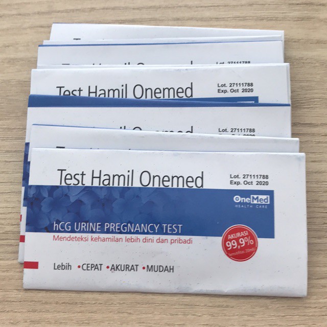 Jual Tes Kehamilan OneMed Tespek One Med hCG Urine Pregnancy Test pack ...