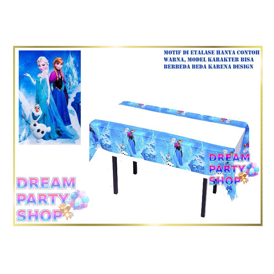 Jual Taplak Meja Frozen/ Table Cover Frozen/ Alas Meja Makan Frozen