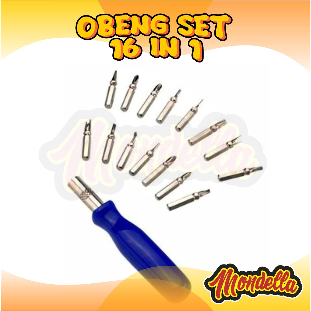 Jual Obeng Set 16 In 1 Mini Kepala Magnet Tools Sekrup Min Bunga Multi ...