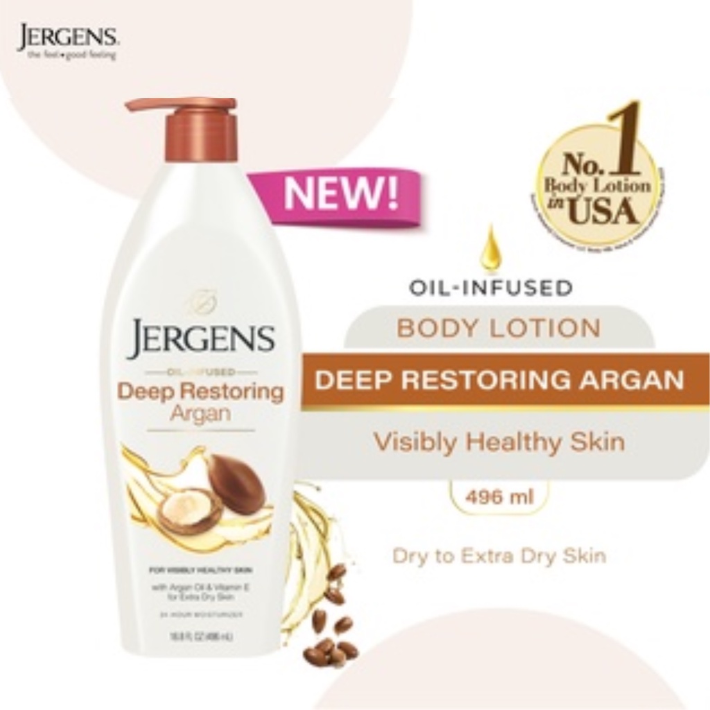 Jual JERGENS Oil Infused Restoring Argan Extra Dry Skin Body Lotion