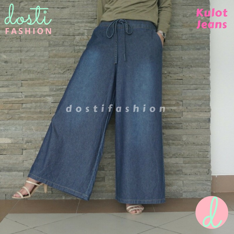 Jual Dostifashion Kulot Jeans / Jeans Wanita Panjang Besar XXL XL Jumbo ...