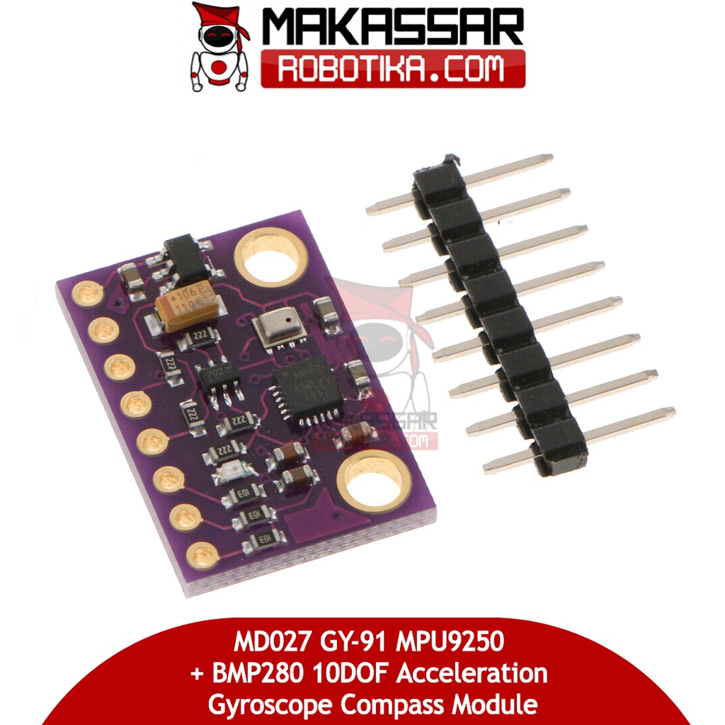 Jual GY-91 MPU9250 + BMP280 10DOF 9-axis Accelero Gyro Compass Pressure ...