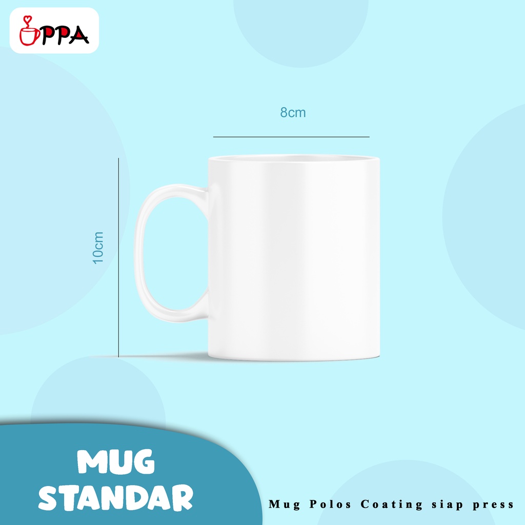 Jual Mug Standar Coating Polos Mug Coating Polos Mug Coating Import Super White Shopee 9154