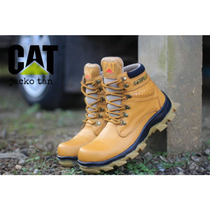 Jual Sepatu Caterpillar Sepatu Boots Kulit Sapi Asli Safety Pria Ujung