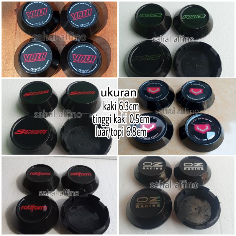 Jual CENTRE DOP VELG VARIASI VOLK. RAYS. SPOON. VOSSEN. ROTIFORM. OZ ...