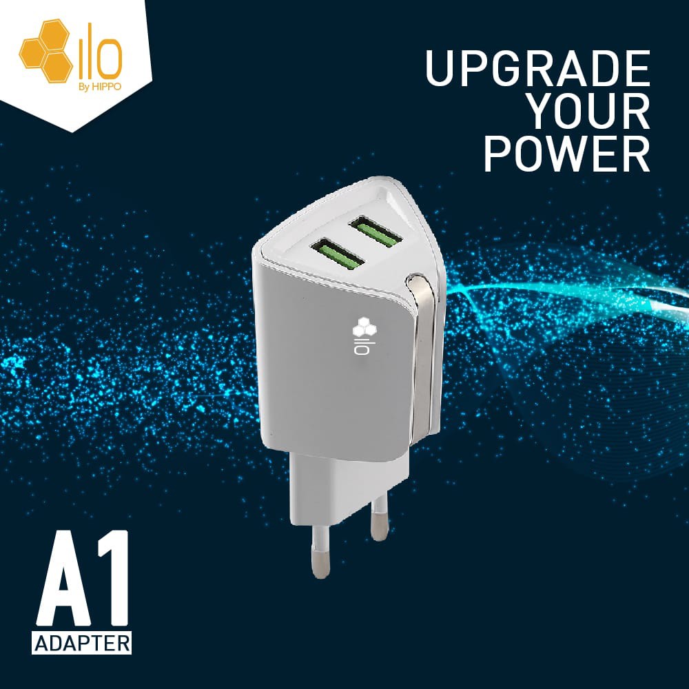 Jual ILO Adapter Charger A1 2USB Max. 2.4A By Hippo | Shopee Indonesia