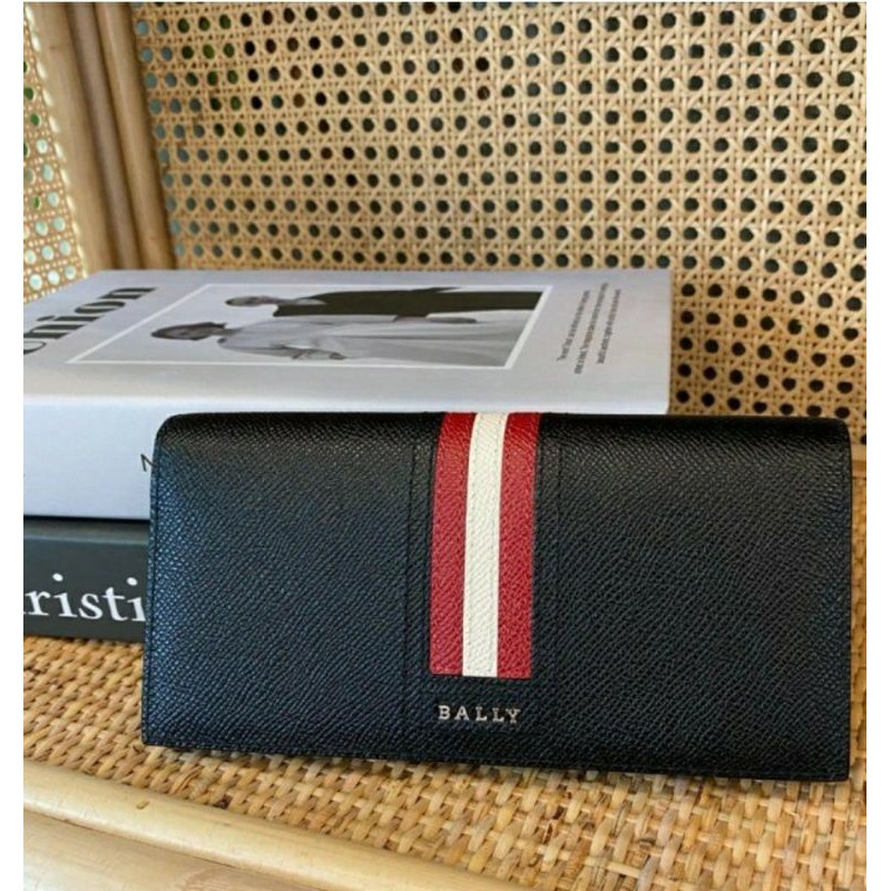 Bally Baliro Leather Continental Wallet in Black Original 100