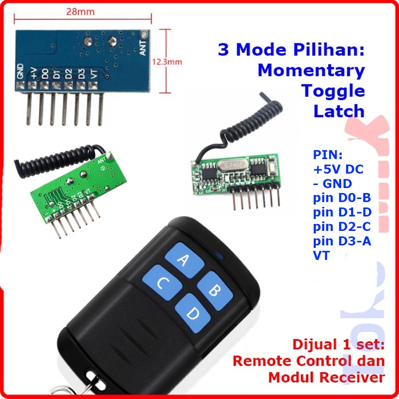 Jual DIY Modul Smart Remote Control Module Transmitter dan Receiver