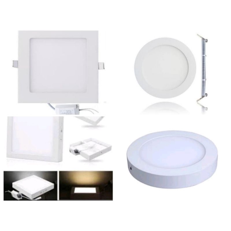 Jual lampu plafon tempel inbow / outbow 6w 12w 18w 24w led panel ...