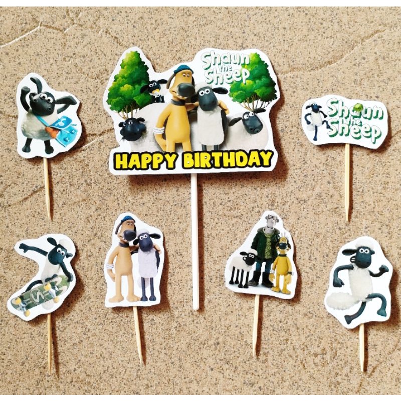 Jual topper toper hiasan tusukan kue cake tumpeng ulang tahun happy