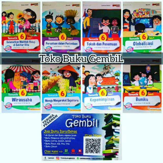 Jual TEMATIK KELAS 6 SD dan MI TEMA 1 2 3 3 5 6 7 8 Kurikulum 2013 ...