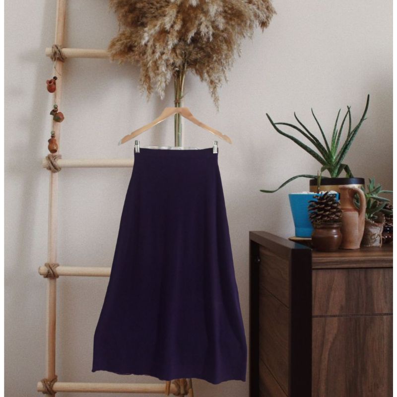Jual rok polos jersey model A-line full furing ukuran standart | Shopee ...