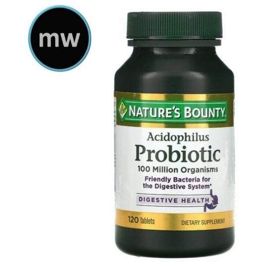 Jual Nature's Bounty, Acidophilus Probiotic, Probiotik, 120 Tablets Lc ...