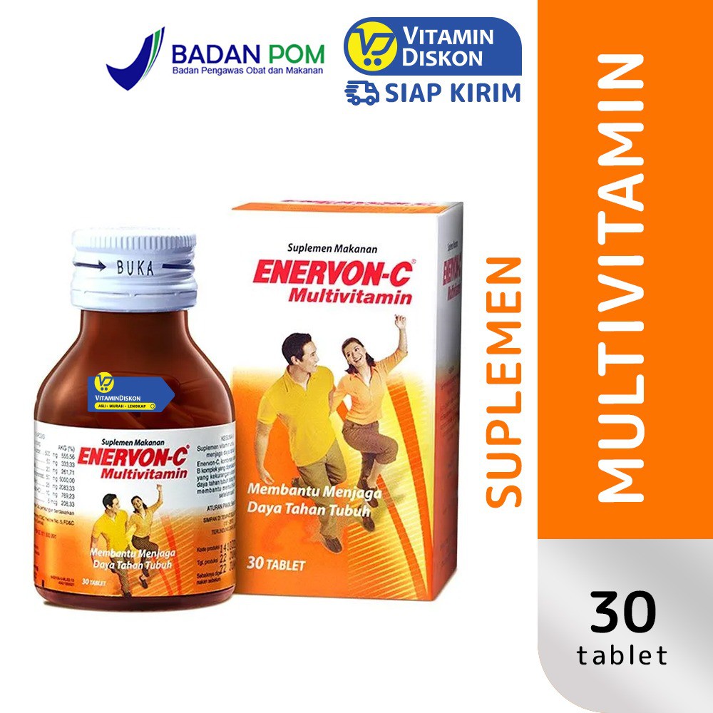 Jual Enervon C 500 Mg 30 Tablet | Suplemen Multivitamin Dan Kekebalan ...