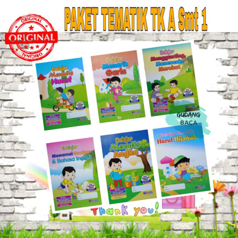 Jual Buku Anak TK PAUD Paket Tematik 6 Buku TK A Dan TK B Semester 1 ...