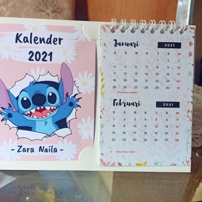 Jual Terlaris Dan Termurah Sehari Jadi Kalender Duduk 2021 Custom Foto Kalender Meja Stitch 3729