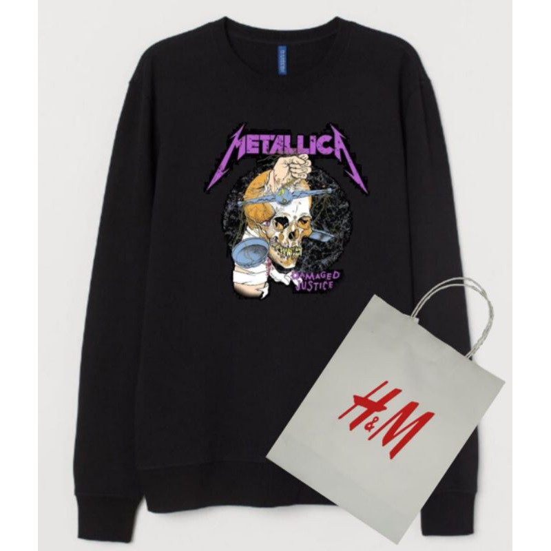 Jual SWEATER H M ORIGINAL METALLICA BLACK PAPER BAG HNM SALE CREWNECK H M WANITA SWEATER HNM ORIGINAL Shopee Indonesia