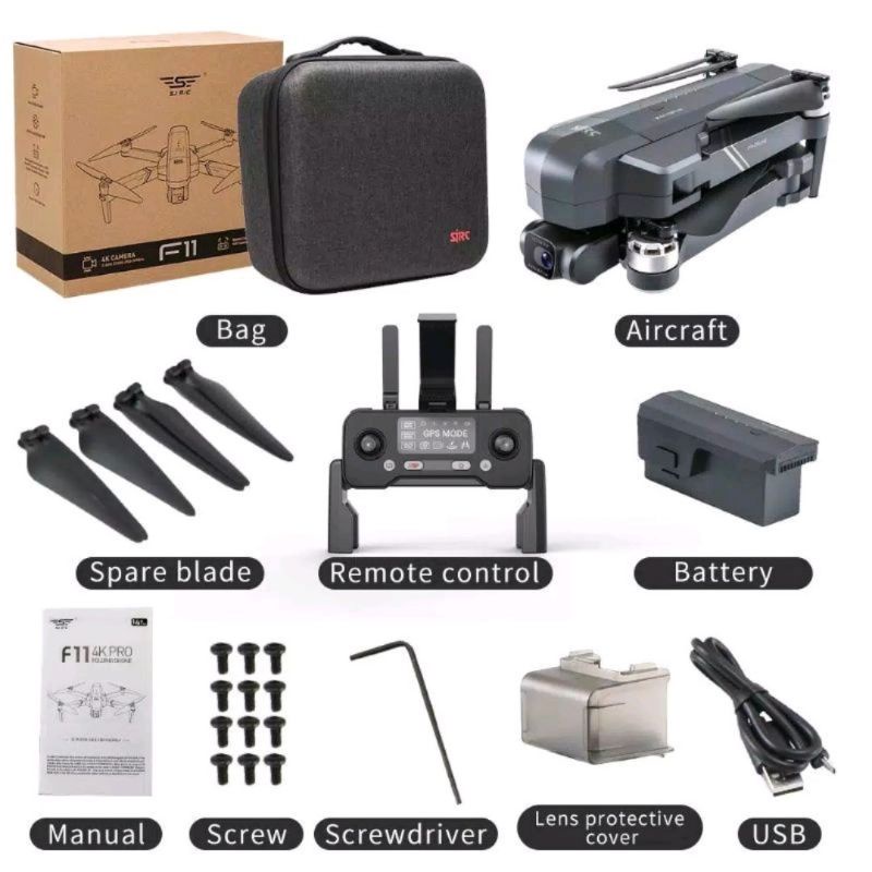 Jual DRONE SJRC F11 S PRO 4K Professional Drone Dual Anti Shake