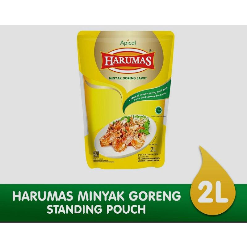 Jual HARUMAS Minyak Goreng Standing Pouch 2L | Shopee Indonesia