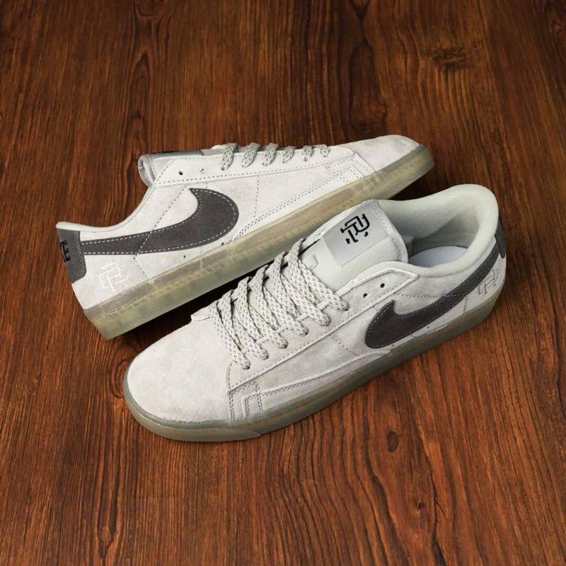 Nike Reigning Champ x Blazer Low SB Dunk Low Pro Qs 2.0 Suede Grey