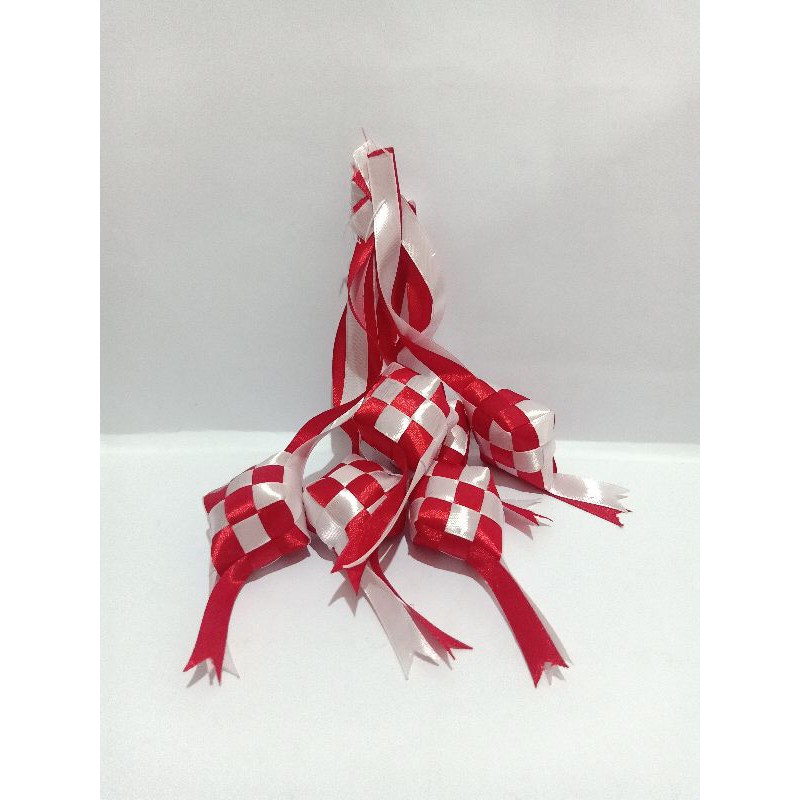 Jual Isi 12 Pcs Ketupat Merah Putih Kain Satin Hiasan 17 Agustusan Shopee Indonesia