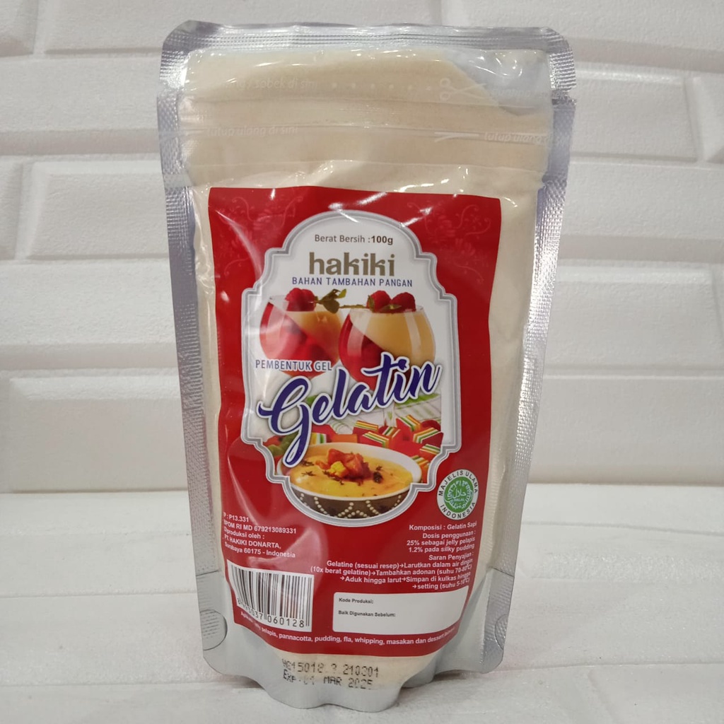 Jual GELATIN HAKIKI 100GR HALAL Shopee Indonesia
