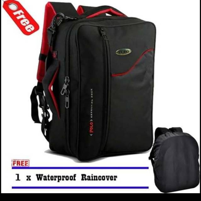 Jual TasRansel Pria POLO 3in1 Multifungsi Free RainCover | Shopee Indonesia