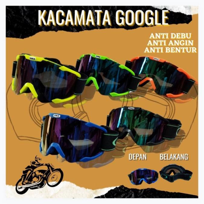 Jual Google Helm Kaca Mata Goggle Helm Cross / Kacamata Helm Cross Inko ...