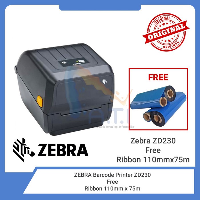 Jual ZEBRA Printer Sticker Label Barcode ZD230 ZD 230 2in1 Direct