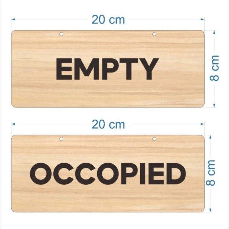 Jual Sign Empty Occupied / Sign Buka Tutup | Shopee Indonesia