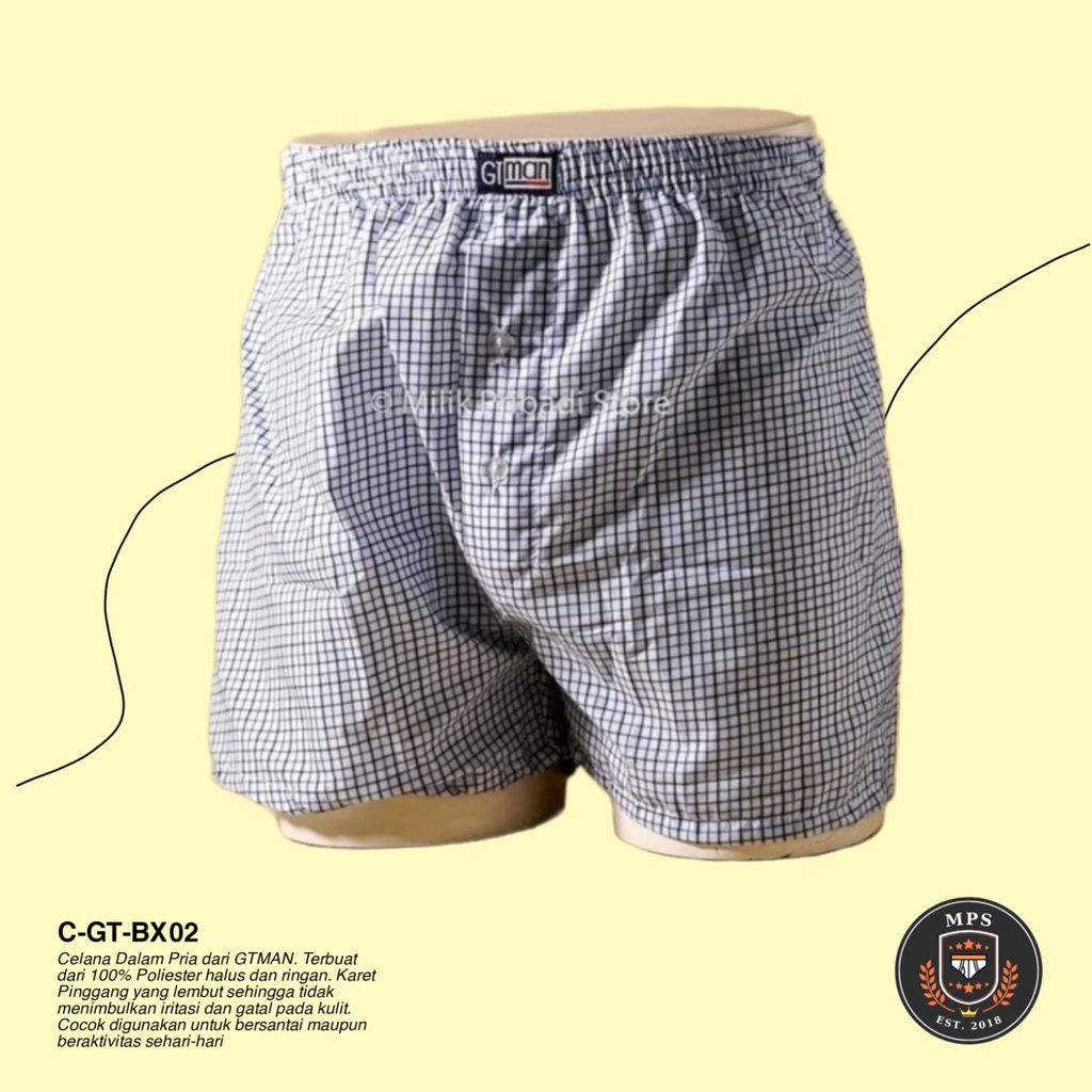 Jual BOXER PRIA DEWASA GTMAN BX 02 I ISI 1 I BAHAN KATUN | Shopee Indonesia