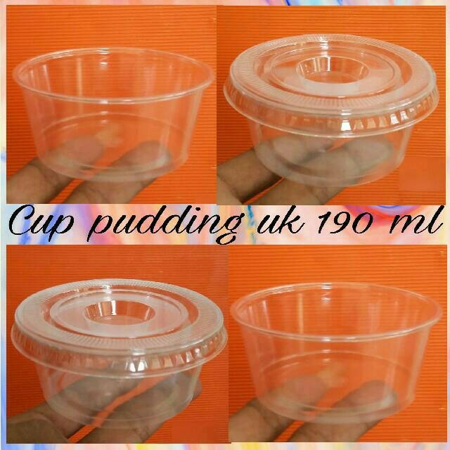 Jual Makan Peralatan Paket Cup Pudding Uk 190 Ml Cup Puding Puyo Wadah Jelly Paket 4322